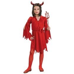 Rubie ́s Kostüm Teufelsmädchen, Kleiner roter Dämon für Karneval und Halloween rot 134-140