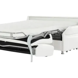 Sofa.de Schlafcouch Leder 2-Sitzer Weiß