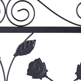 Relaxdays Beetzaun Metall GOTH, Schwarz