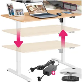 Tectake tectake® Elektrisch höhenverstellbarer Schreibtisch Skadi 120 x 60 x 73,5 - 118 cm