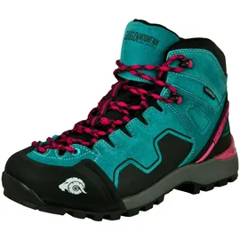Guggen Mountain PM021 Damen Trekking-& Wanderstiefel Wanderschuhe Trekkingschuhe Outdoorschuhe wasserdicht mit Membran und Wildleder Farbe Blau EU 37