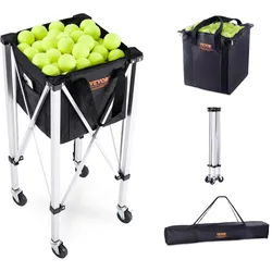 VEVOR Tennisballwagen Tennisballkorb mit Rädern 150 Bälle Faltbar