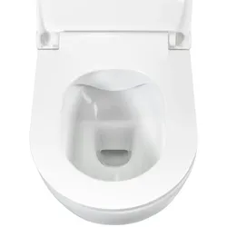 Aloni Spülrandloses Wand Hänge WC Spülrandlos Toilette Normal WC + Deckel