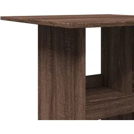 vidaXL Bartisch mit Ablagen 60 x 60 x 102 cm Braun Eiche