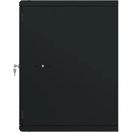 Stalflex Serverschrank, Netzwerkschrank 19" 12U, 450mm, Glastür Schwarz