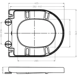 Bernstein WC-Sitz U1009 – passend für NT2038 Weiß
