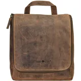 GREENBURRY Kulturbeutel / Beauty Case Vintage 1735 Kulturtasche Kosmetiktaschen & Kulturbeutel Braun