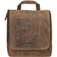 GREENBURRY Kulturbeutel / Beauty Case Vintage 1735 Kulturtasche Kosmetiktaschen & Kulturbeutel Braun