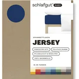 schlafgut Easy Jersey 180 x 200 - 200 x 200 cm blue deep