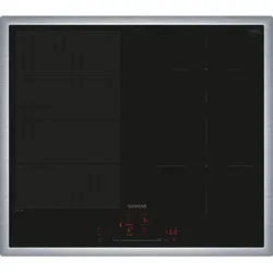 Siemens EX645HEC1E, iQ700, Induktionskochfeld, 60 cm, Schwarz, Mit Rahmen aufliegend