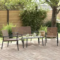 vidaXL Garten Essgruppe 4-tlg. Braun