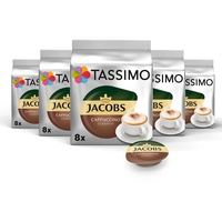TASSIMO Kapseln Jacobs Cappuccino Classico, 40 Kaffeekapseln, 5er Pack,