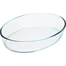 Pyrex Bräter Glasbräter, oval, Glas, Transparent, 35 x 24 x 6 cm