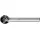 Pferd Hartmetall Hochleistungsfrässtift Allround Kugel KUD Ø 12x10mm Schaft-Ø 6 mm HICOAT universal