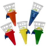 THE TWIDDLERS 48 Stück Mini Fangballspiel für Kinder, Jungen (7cm) - Kindergeburtstag Mitgebsel, Mitbringsel, Gastgeschenke, Give Aways, Piñata, Fasching