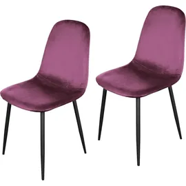 Hti-Living Esszimmerstuhl Samt 2er Set Savannah Pink