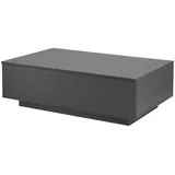 [en.casa] Couchtisch Kagiso 95x60x31 cm mit 4 Schubladen Matt Dunkelgrau