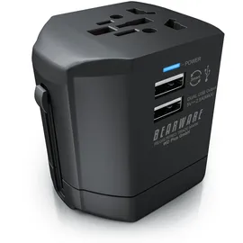 Bearware All-in-One Universal-Reiseadapter - Reise-Steckdosen-Adapter / Stromadapter - Reisestecker - World Travel Adapter / Plug