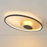 LINDBY LED-Deckenleuchte Feival, 61 cm, rost/gold, dimmbar