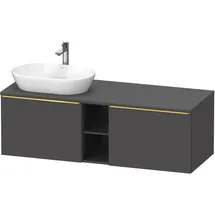 Duravit D-Neo Konsolenwaschtischunterbau wandhängend Graphit Matt 1400x550x459 mm - DE4950L34490000 DE4950L34490000