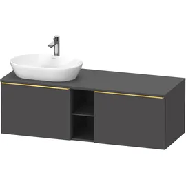 Duravit D-Neo Konsolenwaschtischunterbau wandhängend Graphit Matt 1400x550x459 mm - DE4950L34490000 DE4950L34490000