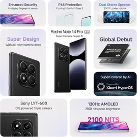 Xiaomi Redmi Note 14 Pro 4G 12 GB RAM 512 GB Aurora Purple