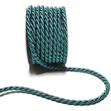 s.dekoda Kordel 10m x 6mm Türkis Drehkordel Dekoband Kordelband Kordelschnur