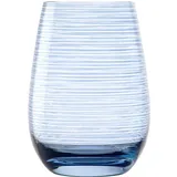 Stölzle Lausitz Wassergläser Twister Blaugrau 6er-Set 465 ml – Allroundgläser für Wasser, Saft & Cocktails – Hochwertige Trinkgläser aus bleifreiem Kristallglas – Spülmaschinengeeignet & stoßfest