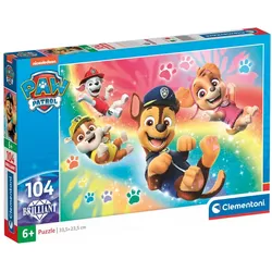 Clementoni® Puzzle Brilliant - Paw Patrol, 104 Puzzleteile