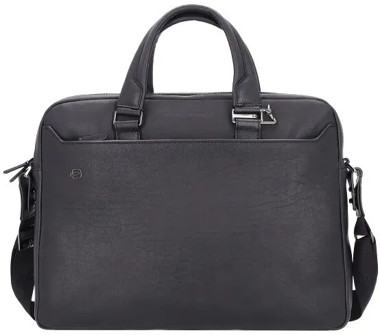 Piquadro Black Square Aktentasche Leder 40 cm  schwarz
