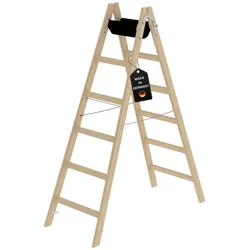 PROREGAL Sprossen-Stehleiter Holz 2x6 Sprossen