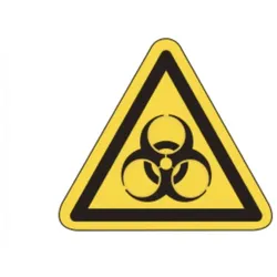Warnschild als Symbol Warnung vor Biogefährdung nach ISO 7010