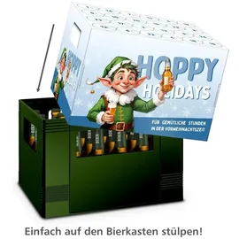 itenga Adventskalender für Bierkasten Stülper - Hoppy Holidays Wichtel - Bier Adventskalender