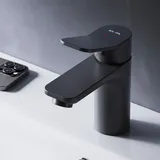 AM.PM Wasserhahn Bad Schwarz Waschtischarmatur Bad Armatur Mischbatterie Waschbeckenarmatur Einhebelmischer Badezimmer