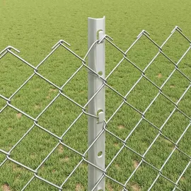 vidaXL Zaun mit Pfosten 1,2 x 10 m Silber/Stahl