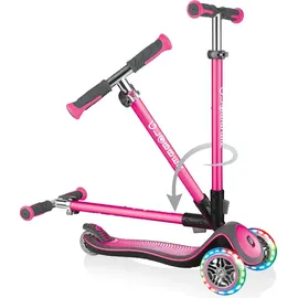 Globber Elite Deluxe mit Leuchtrollen pink