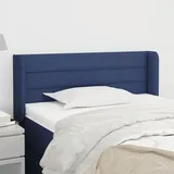 vidaXL Kopfteil mit Ohren Blau 83x16x78/88 cm Stoff