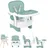KIKKABOO Kinderstuhl, Boostersitz Chewy, Doppeltablett, Sicherheitsgurt, faltbar grün