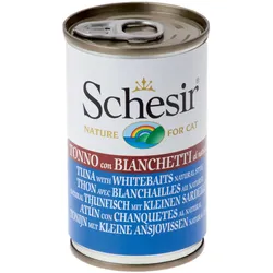 Schesir 24 x 140g Dose Katzennassfutter Thunfisch mit kleinen Sardellen