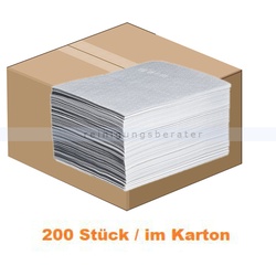 Absorptionsmatte PIG® STAT-MAT® Matte 200 Stück Abmessung 38 cm x 51 cm, Absorbiert 83,6 L je Beutel