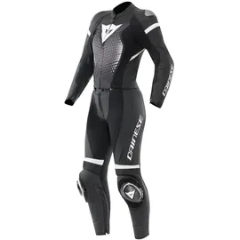 Dainese Fulminea Damen 2-Teiler Motorrad Lederkombi, schwarz/weiß, 42