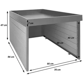 MCW XL Mähroboter-Garage L45 Eiche-Optik