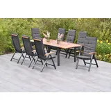 merxxhandels Tilos Ausziehtisch 180/250 x 100 x 75 cm Graphit