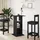 vidaXL Bartisch mit Ablagen 60 x 60 x 102 cm Schwarz