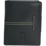 Drachenleder Herren Portemonnaie Geldbörse, Brieftasche schwarz OPT102S