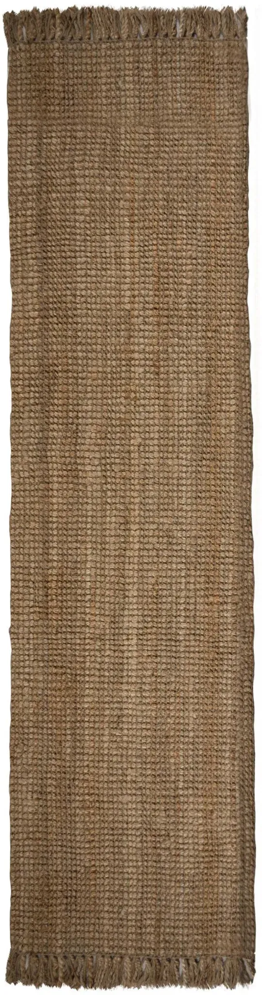 Läufer FLAIR RUGS "Jute Boucle" Teppiche Gr. B: 60cm, 7mm, L: 230cm, beige (natur) Fransenteppich aus 100% Jute, mit Fransen, Naturfasern