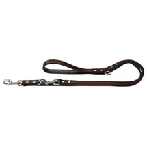 Hunter BASIC Verstellbare Führleine für Hunde, beschichtetes Spaltleder, Kunstleder, witterungsbeständig, 1,3/200 cm,