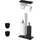 Relaxdays WC-Bürstengarnitur Edelstahl Schwarz