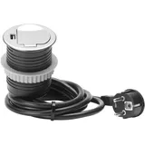 Unitec Einbausteckdosenleiste 1-Fach 1,5m mit USB, H05VV-F3 G1,5 mm