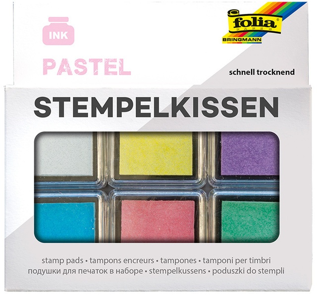 Stempelkissen-Set Pastell 6-Teilig In Bunt